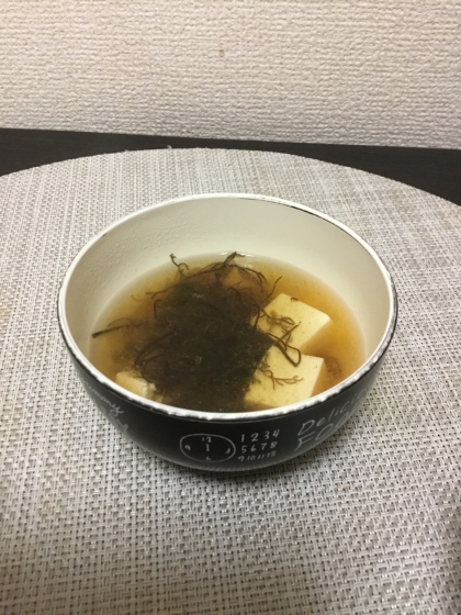 もずくと豆腐のお味噌汁♪