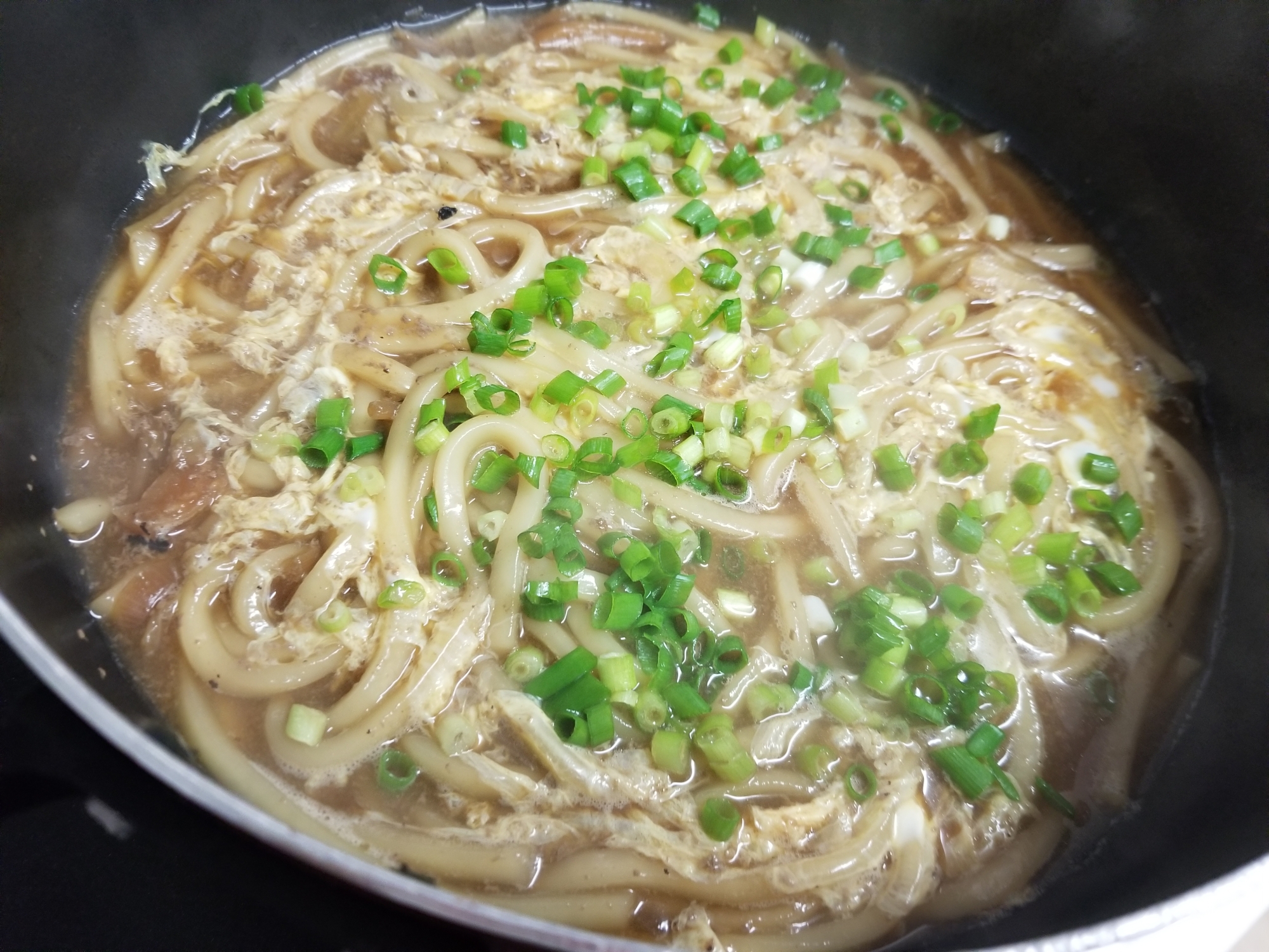 ジンギスカンの残り汁で☆リメイクうどん