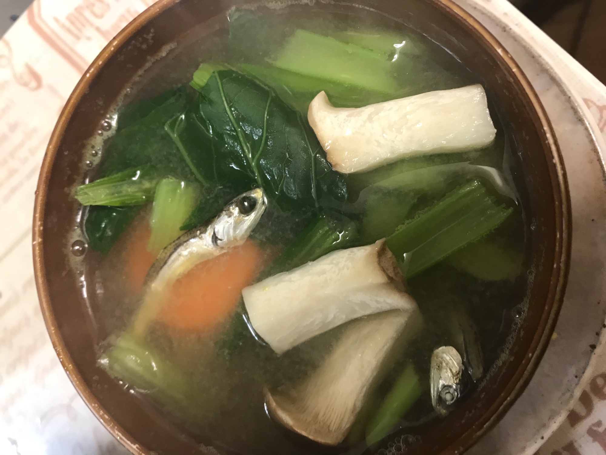 小松菜コンソメスープ
