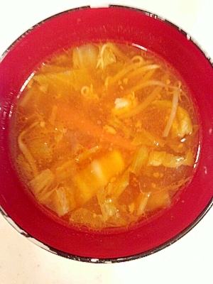 キムチで！ピリ辛野菜スープ