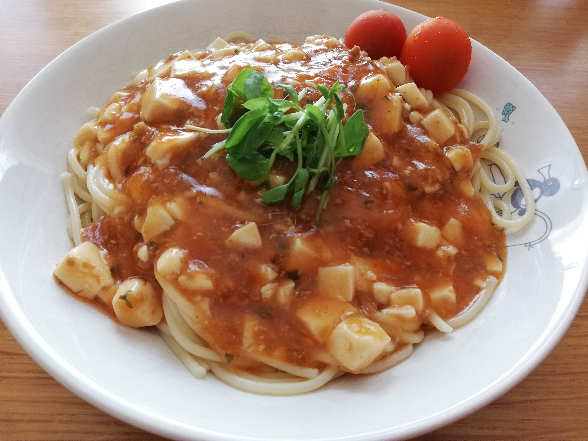 麻婆パスタ