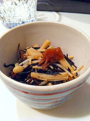 貧血防止 妊婦さんにも ひじきときのこの梅煮 レシピ 作り方 By Nocco15 楽天レシピ