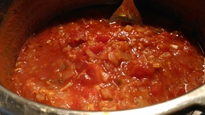 トマト多めですが、美味しくできました！自家製は良いですね～。レシピ有難うございます<(_ _)>♥
