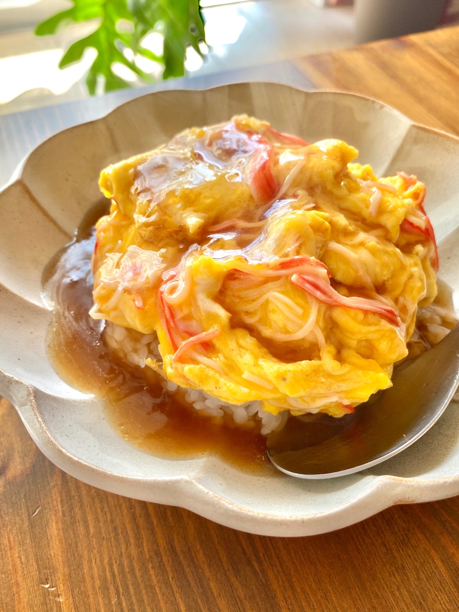 超早 カニカマで 黒酢あんたっぷり の天津飯風 レシピ 作り方 By Setsuyaku 3000 楽天レシピ