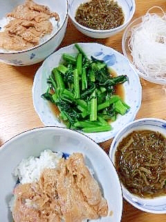 9月1日のつるむらさきの麺つゆ炒め