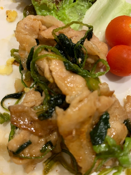 小松菜と豚肉のさっぱり炒め