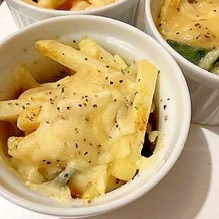 冷凍ポテトとかぼちゃのチーズ焼き　☆　カレー風味