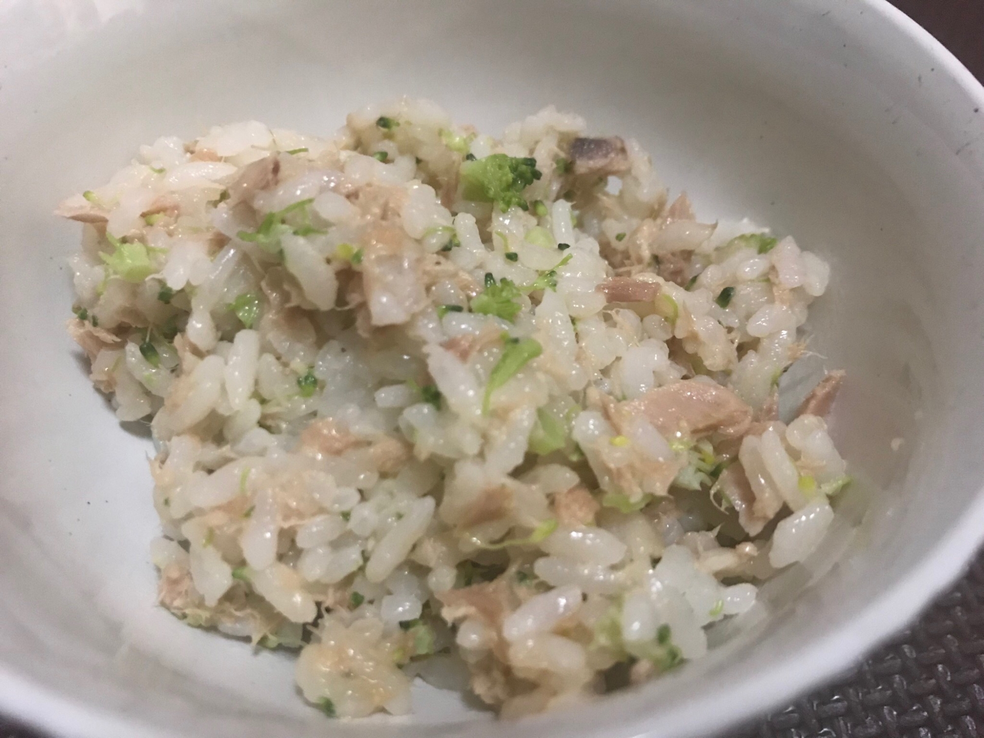 【幼児食】ツナとブロッコリーのマヨ混ぜご飯