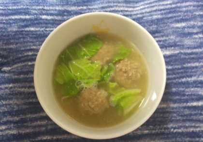 紅蓮華ちゃん☆*ﾟ鶏団子スープ胃に優しいお味で美味しかったです☆*ﾟリピにポチ☆*ﾟいつもありがとうございますo(^▽^)o