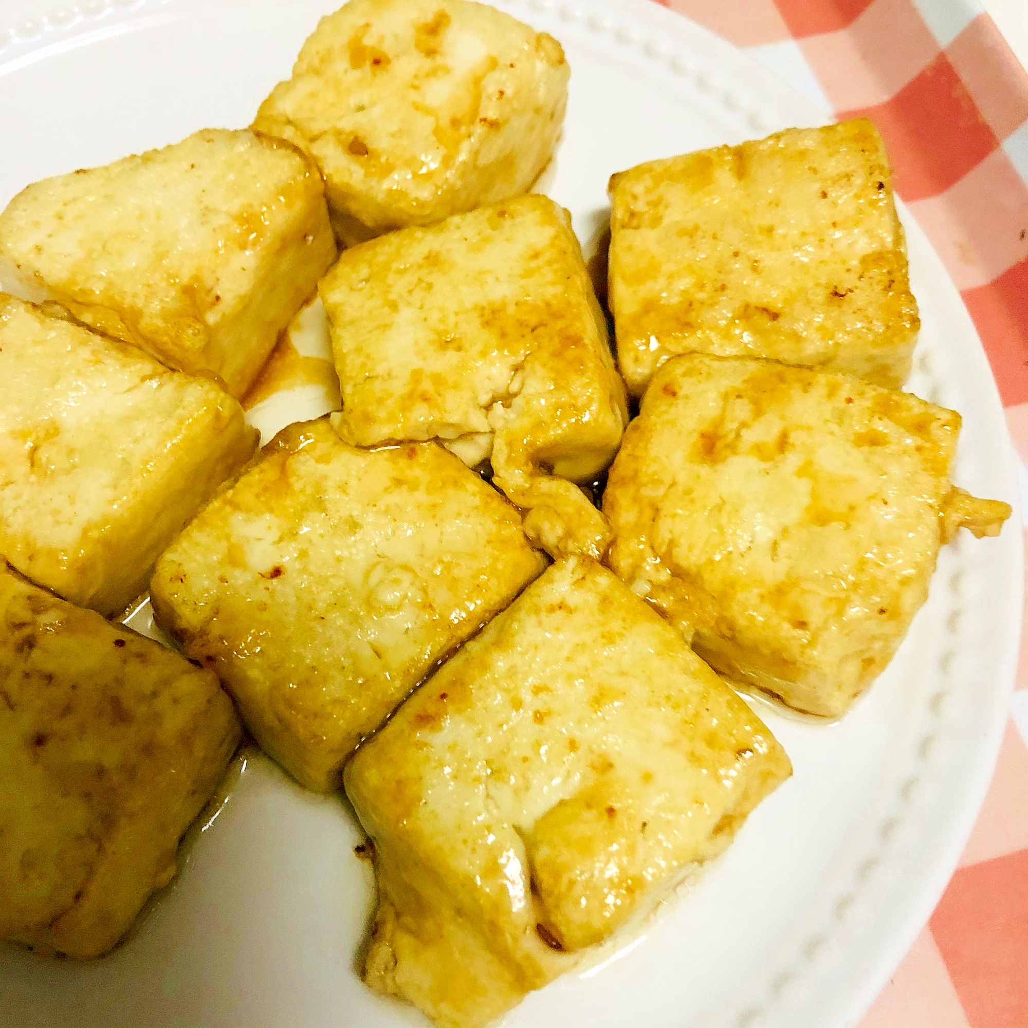焼き肉のタレで豆腐ステーキ