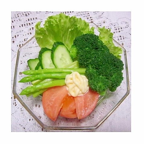 野菜サラダ（アスパラ・きゅうり・トマトetc..）