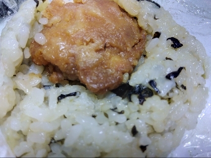 またまた唐揚げおにぎりに♪