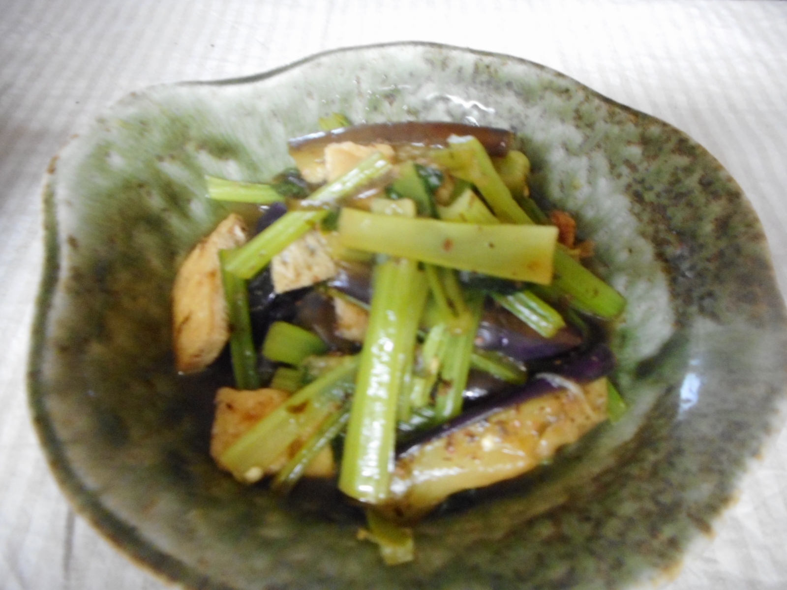小松菜とナスの炒め煮