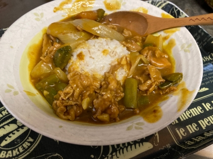 かぼちゃと豚肉のカレーライス❤️カフェ風ランチに