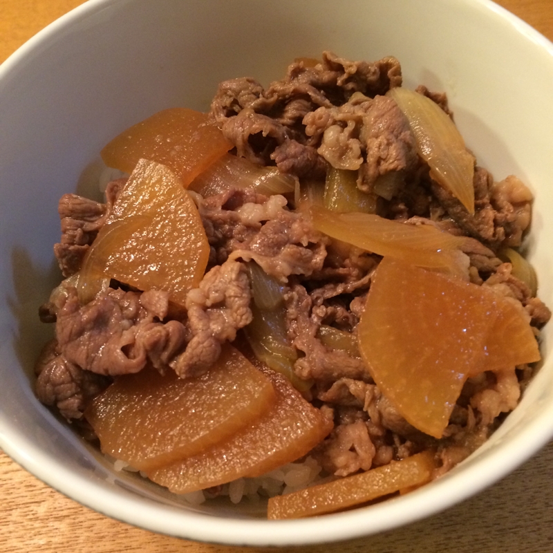 クセになる美味しさ☆大根入り牛丼