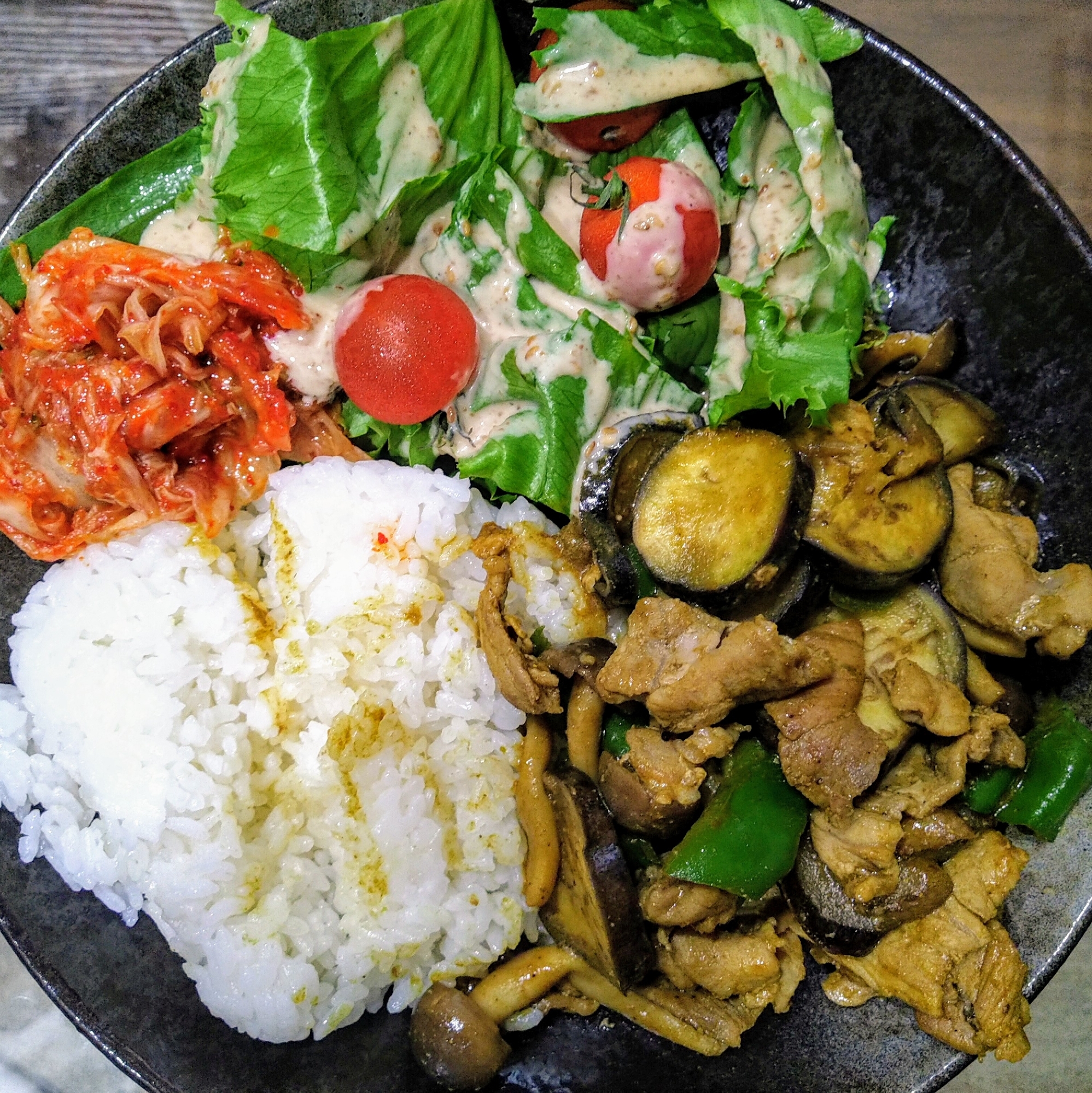 簡単！！豚肉とナスのカレー炒め