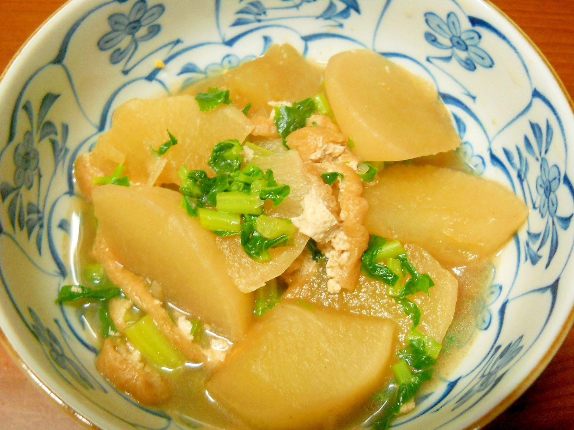 大根と大根葉の煮物