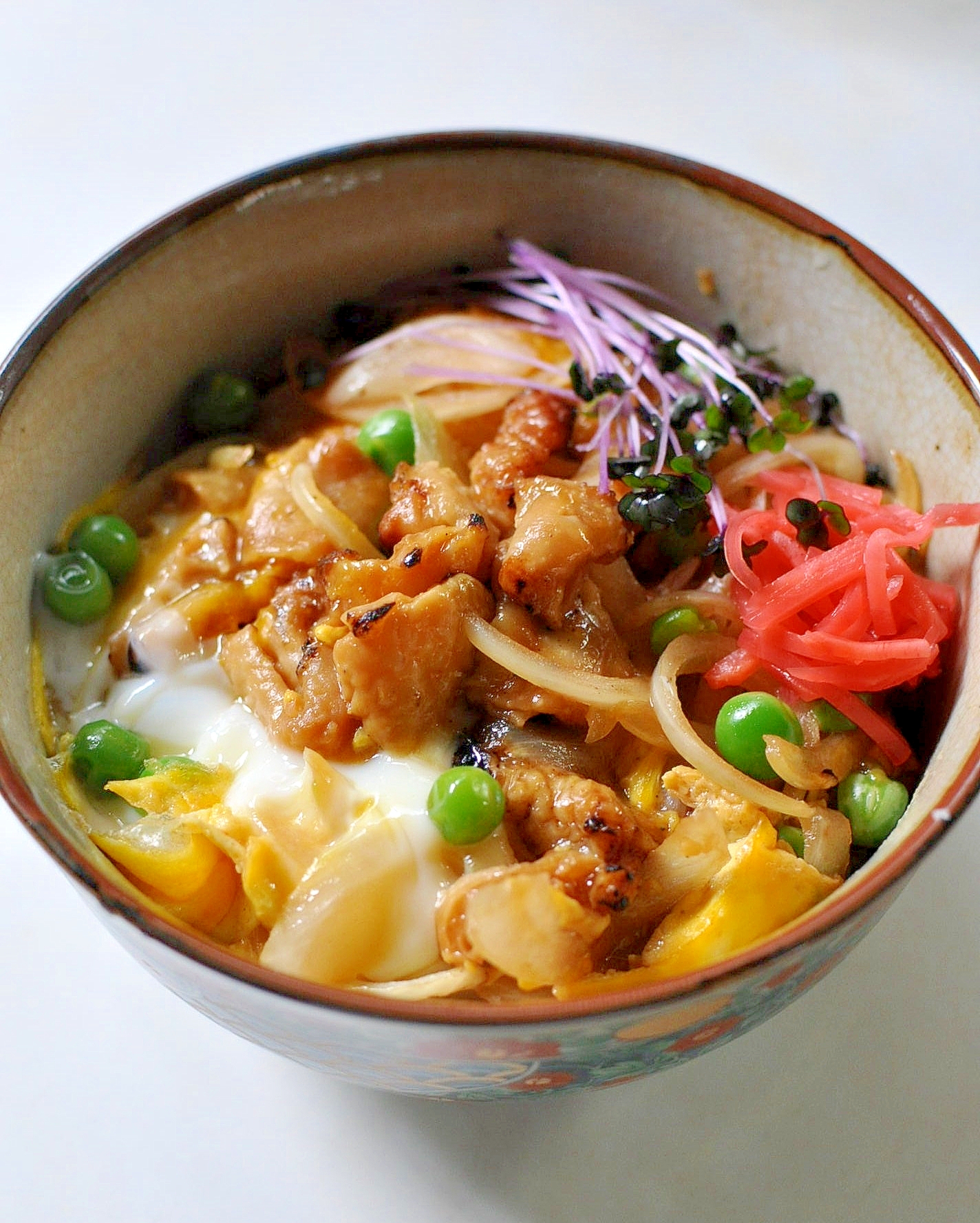 焼鳥リメイク*鶏皮で親子丼*