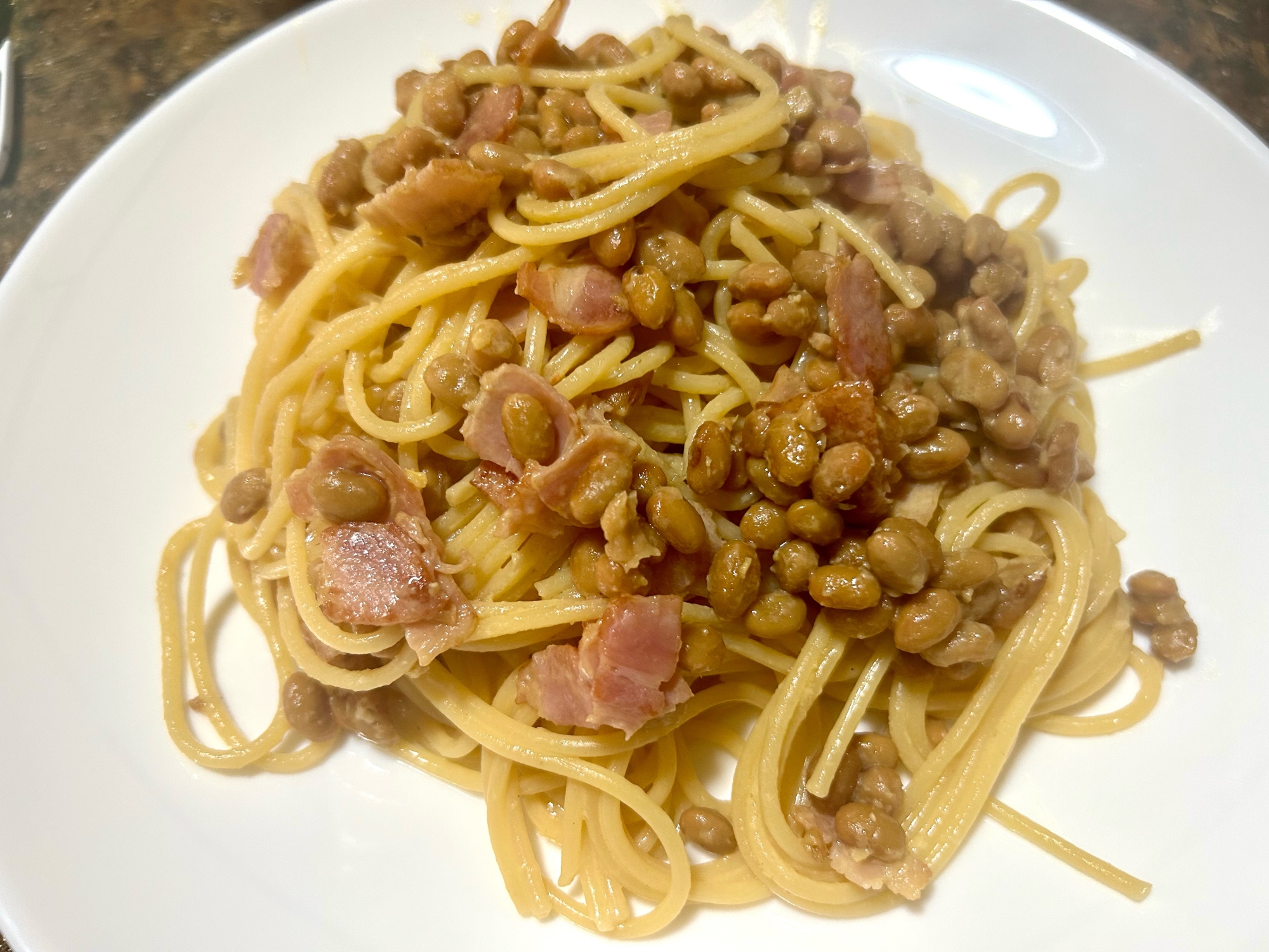 納豆カルボナーラ