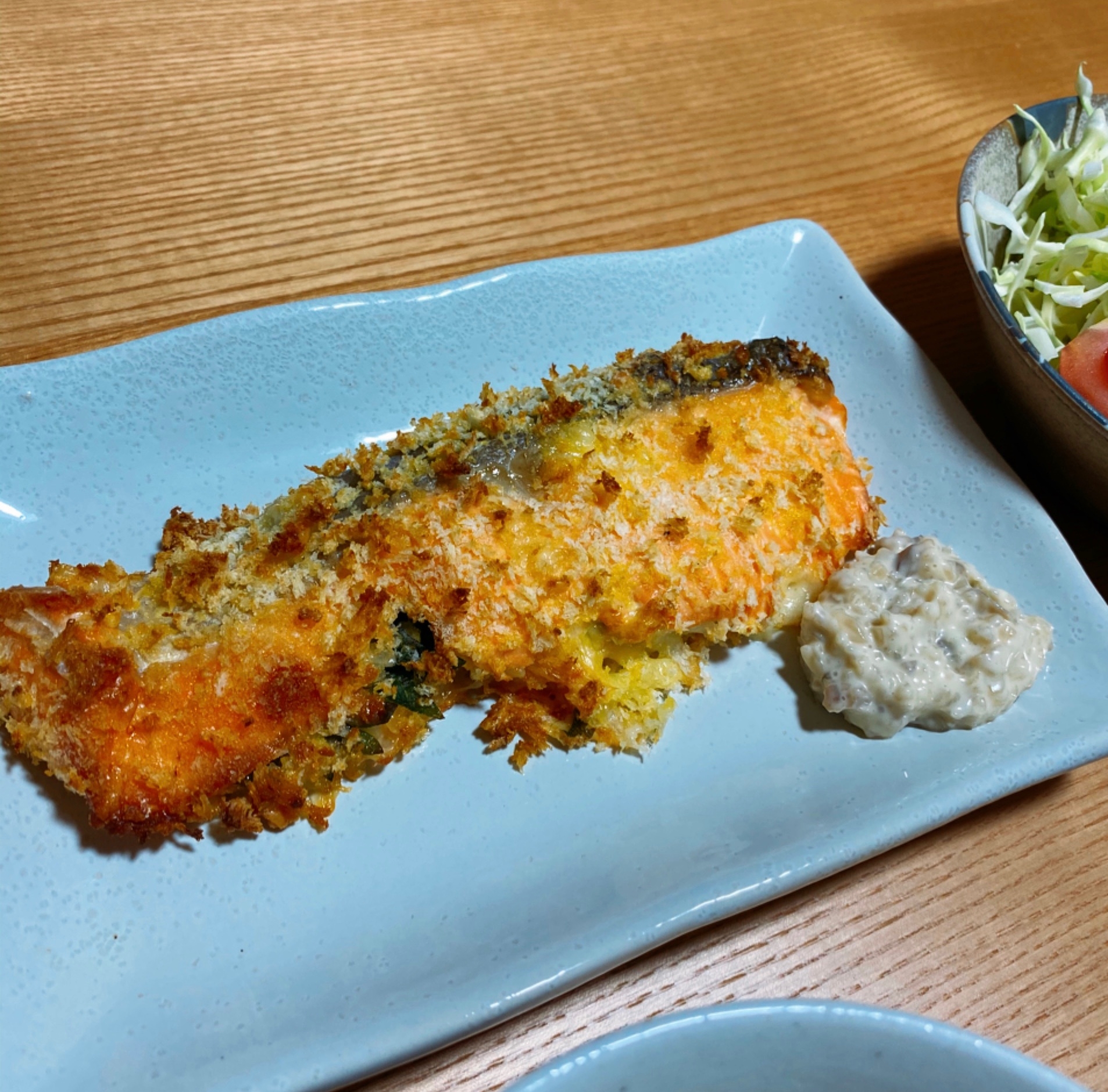 オーブンで！鮭の大葉とチーズ挟みパン粉焼き☆