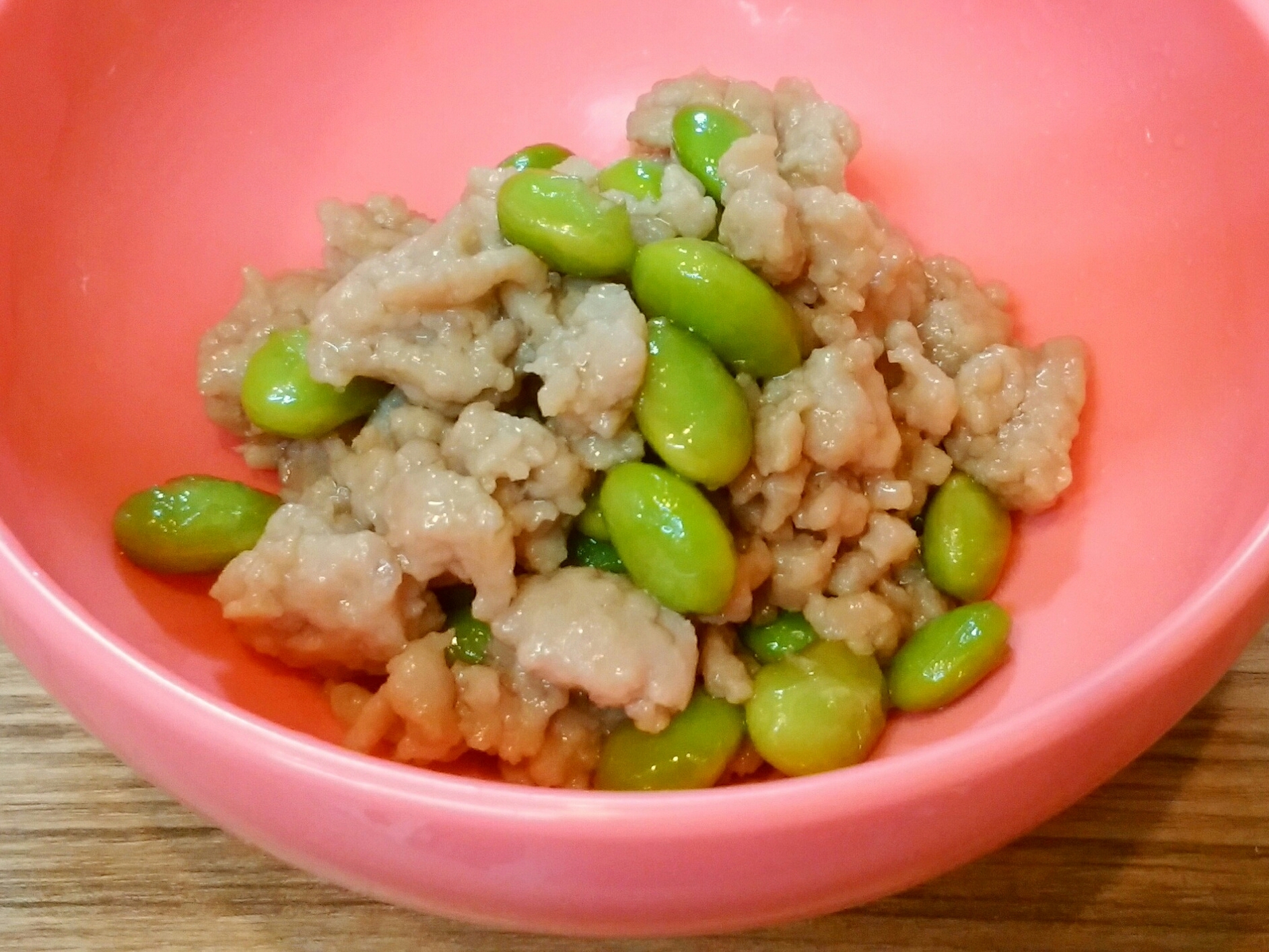 超簡単！鶏ひき肉と枝豆の炒り煮