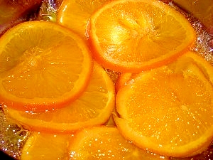 ケーキに☆オレンジのシロップ煮