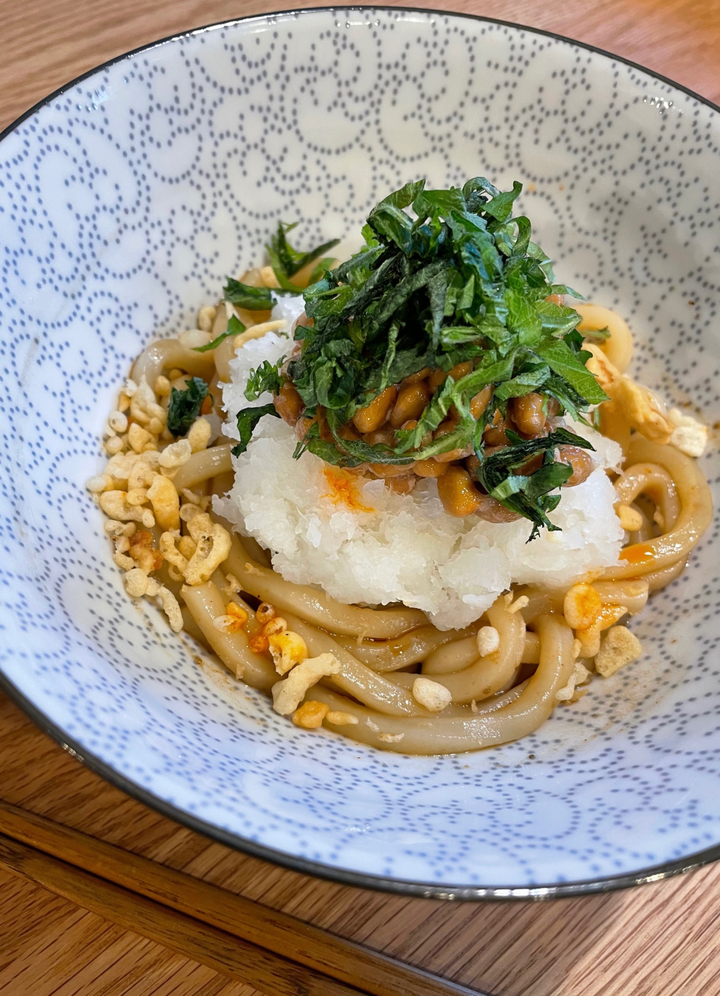 焼肉ダレで簡単！カリカリ納豆おろしうどん