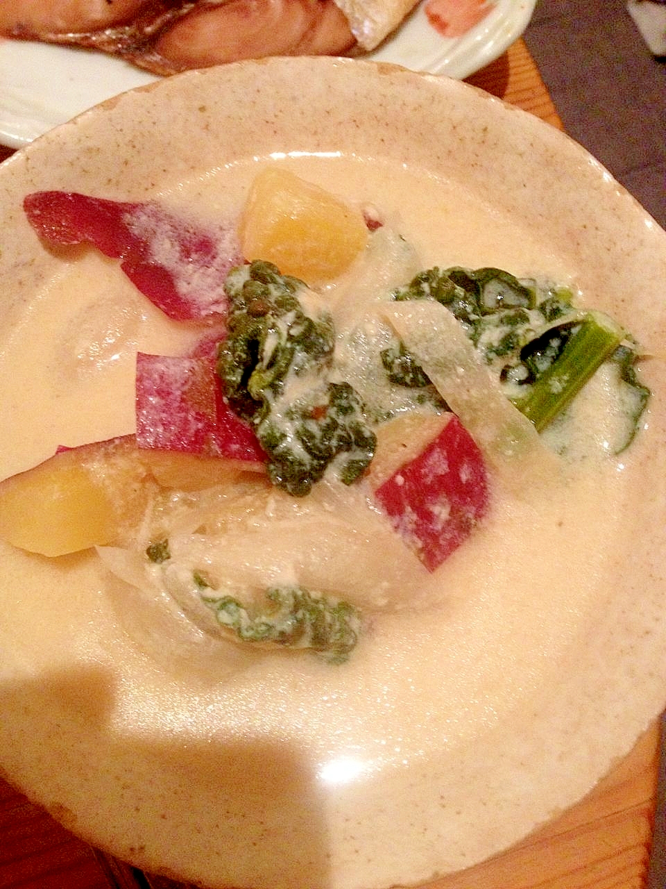 さつまいもと黒キャベツの豆乳スープ レシピ 作り方 By Macman3737 楽天レシピ