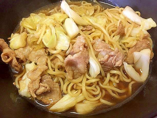 ローメン風の汁あり焼きそば