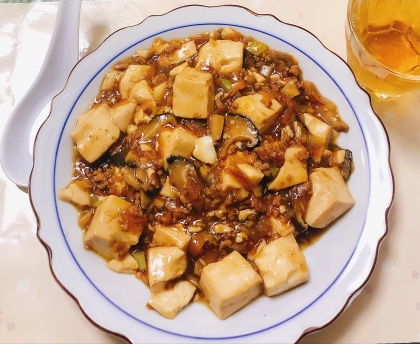 豆腐と鶏ひき肉炒め