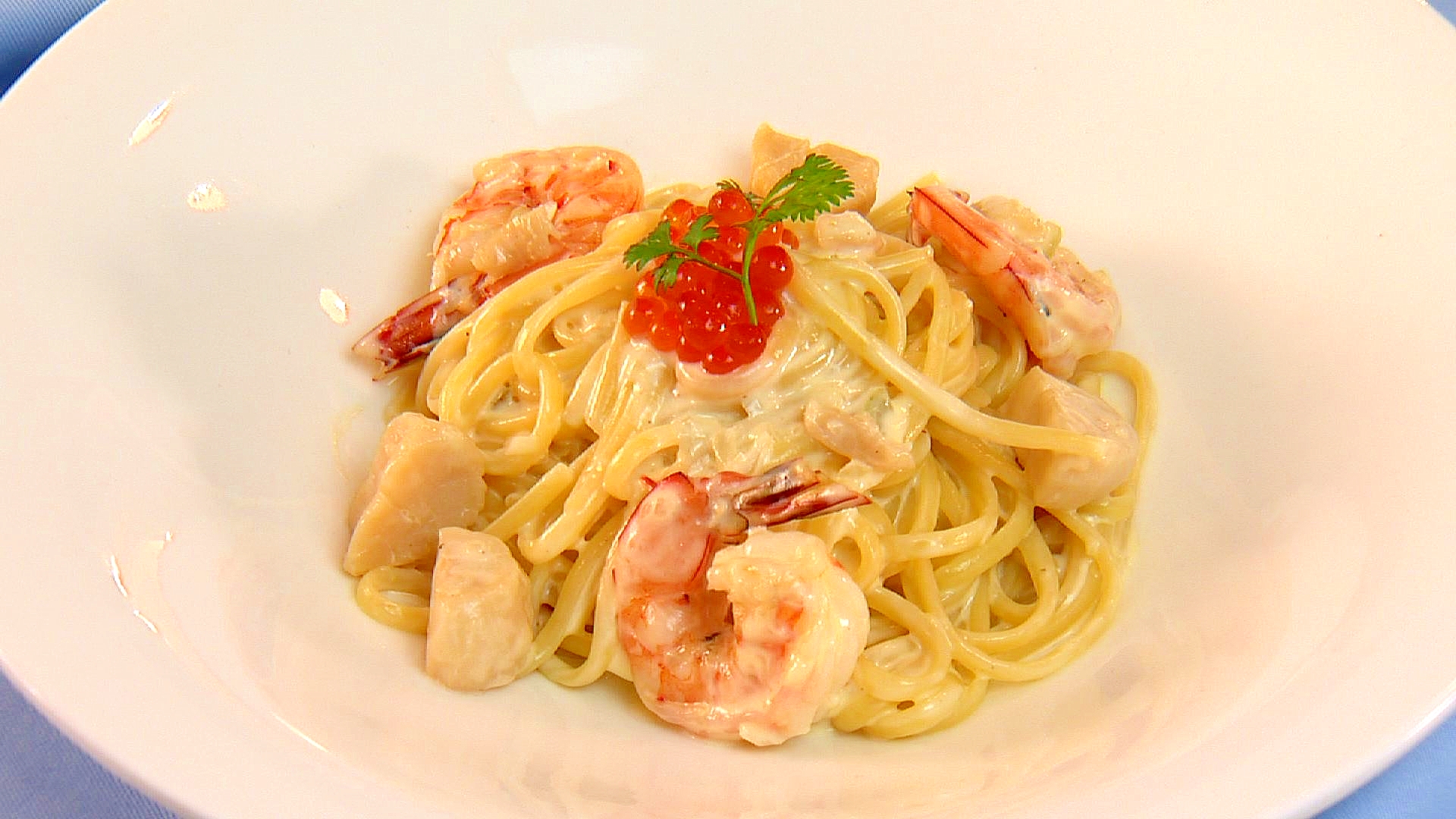 ホタテと海老のクリームパスタ レシピ 作り方 By ステキ キッチン 楽天レシピ