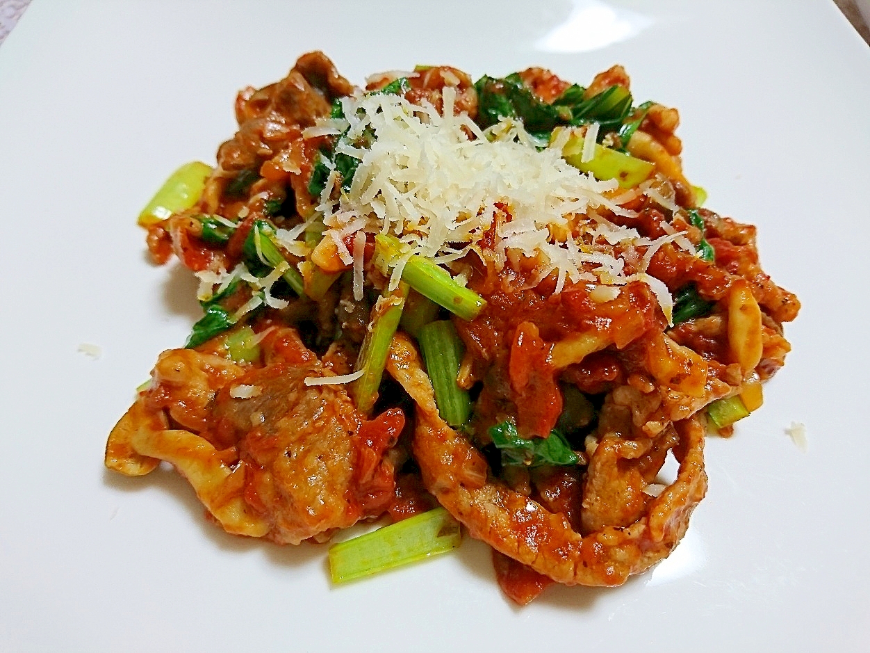 イタリアンな牛コマのトマトソース炒め レシピ 作り方 By ビッグさん 楽天レシピ