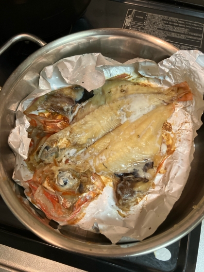 フライパンで赤魚の塩焼き (焼き魚)