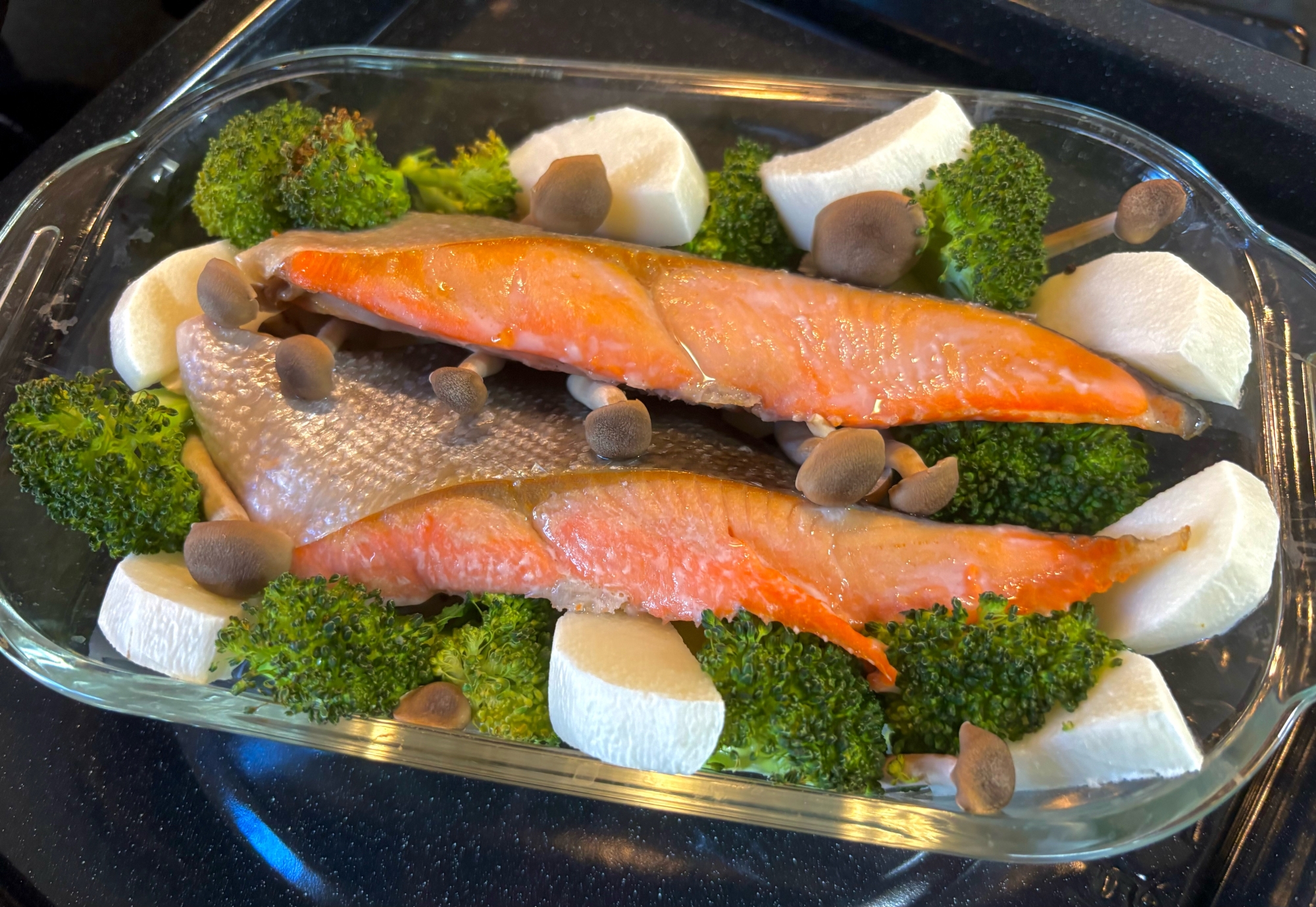 塩鮭と野菜のオーブン焼き♬