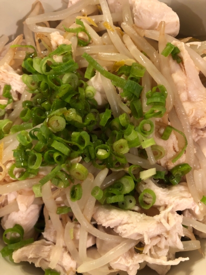節約＆時短！鶏ささみとモヤシのポン酢和え