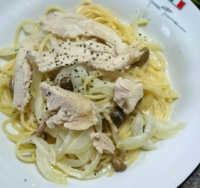 鶏肉のチーズクリームパスタ