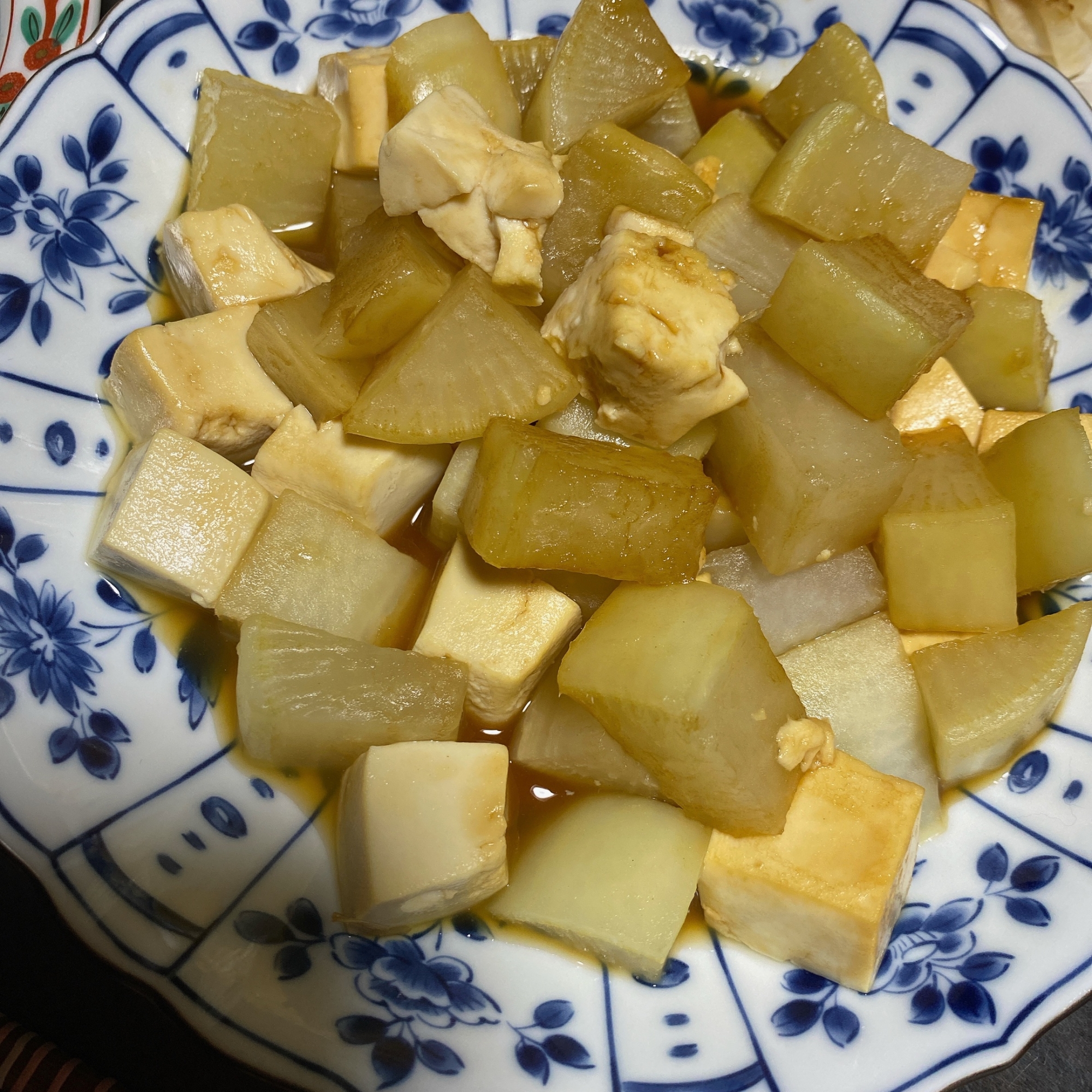 フライパンでつくる大根と豆腐の煮物