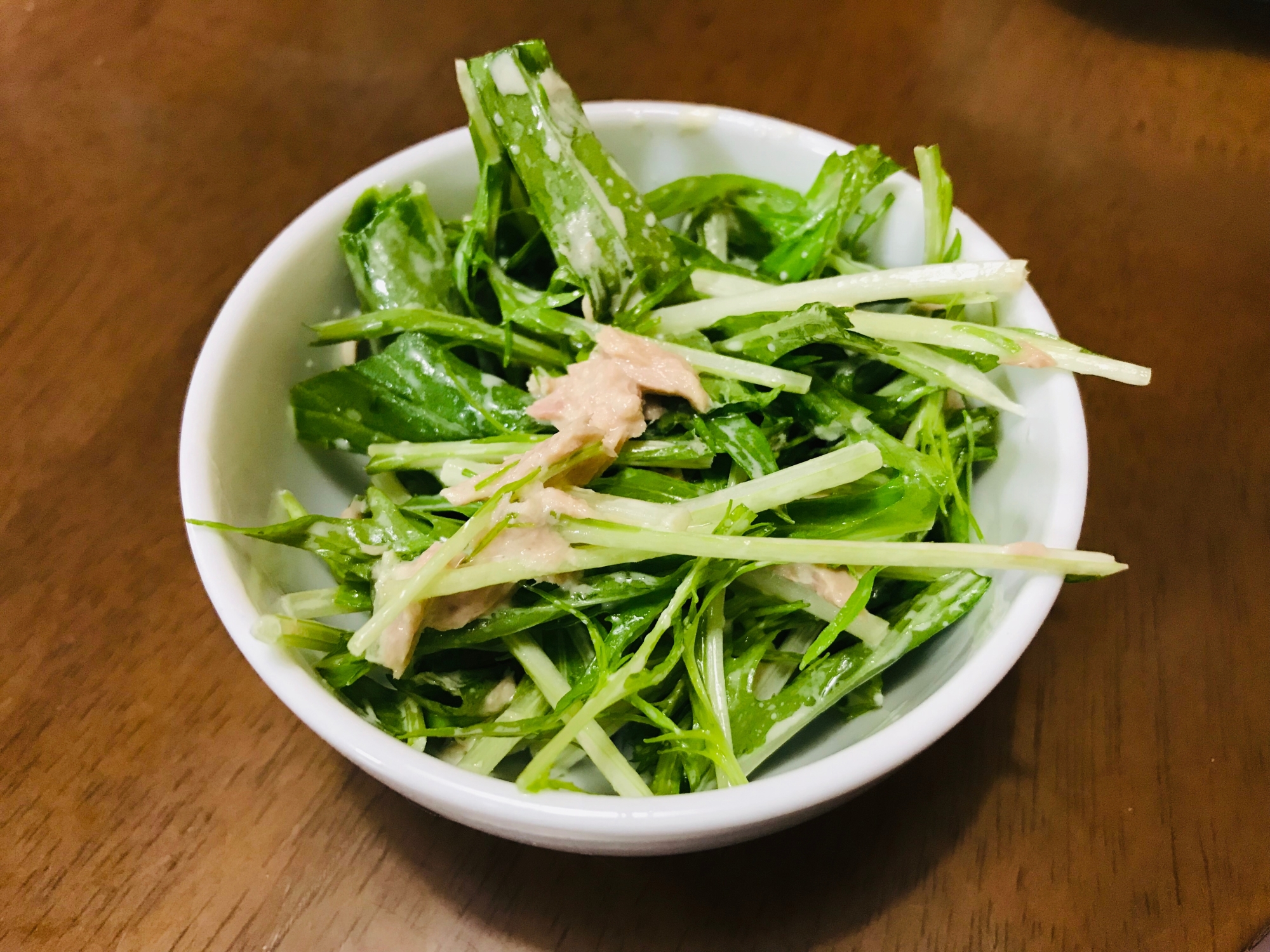 水菜とシーチキンのサラダ