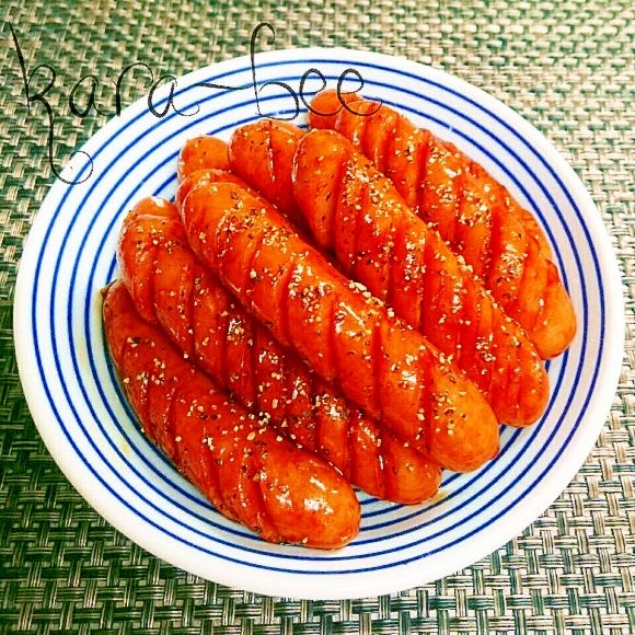 お弁当におつまみに 照り照り甘酢照り焼きウインナー レシピ 作り方 By からあげビール8413 楽天レシピ