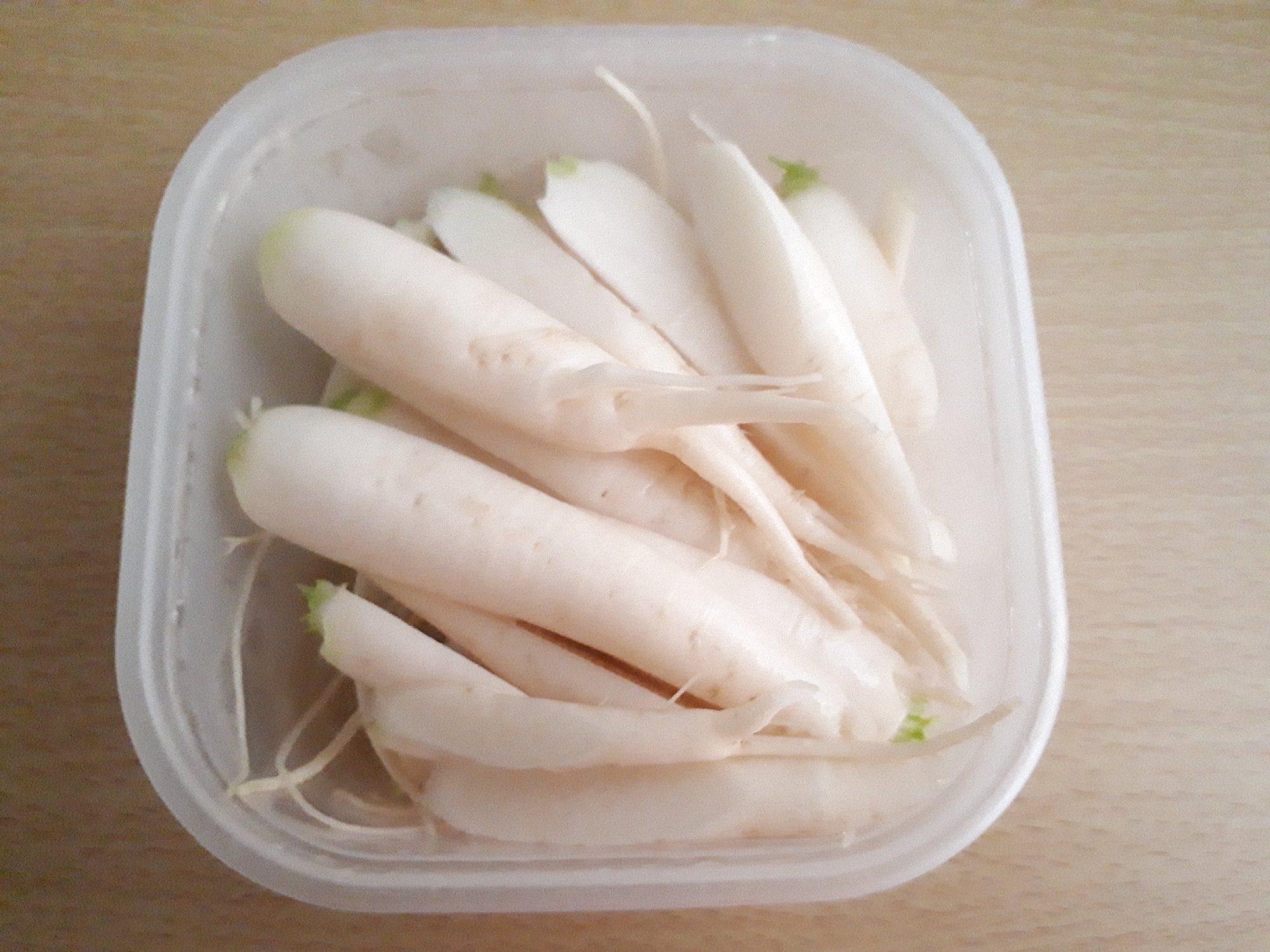 最後の間引き大根の甘酢