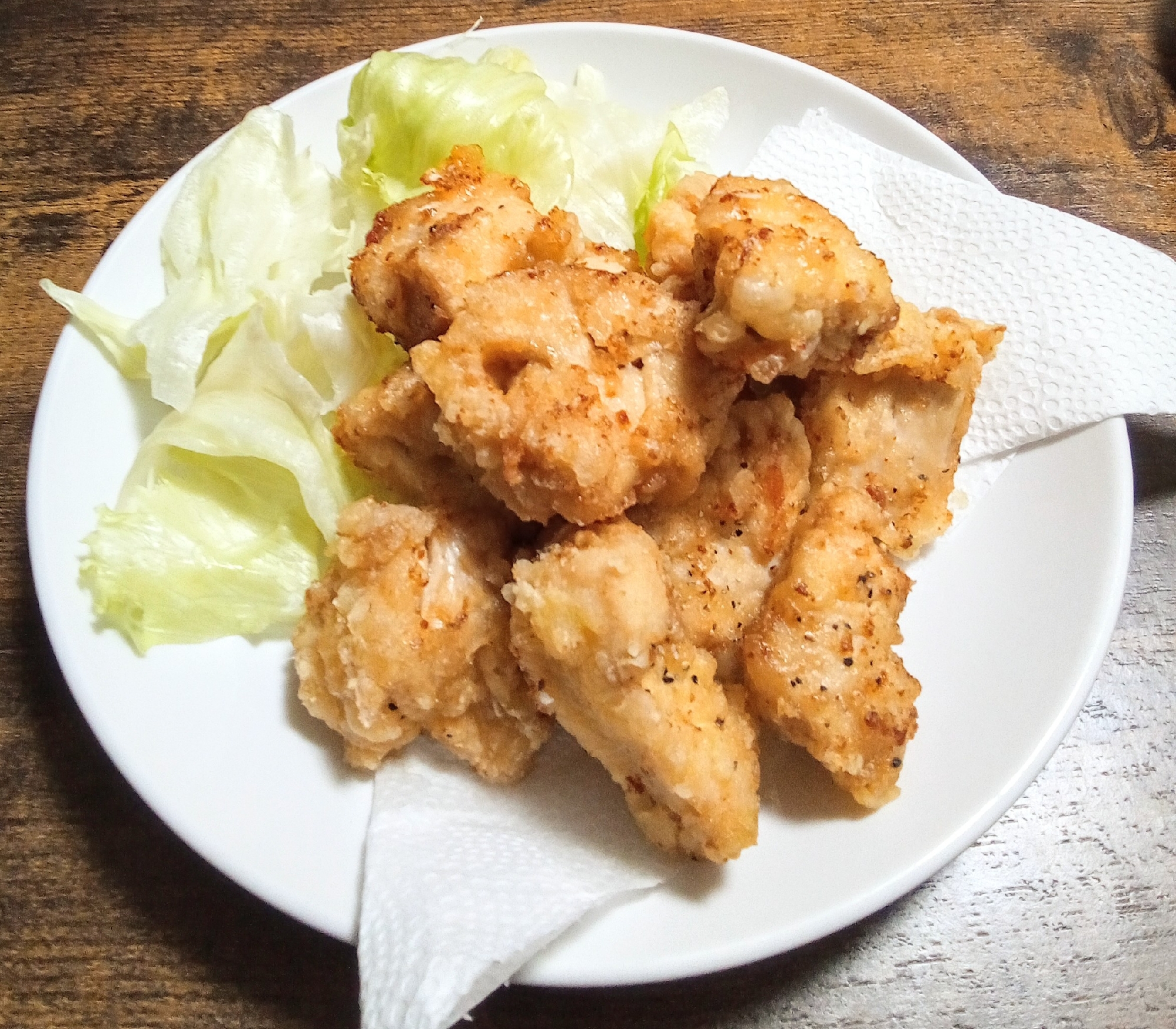 今日の唐揚げ！！鶏むね肉の唐揚げ