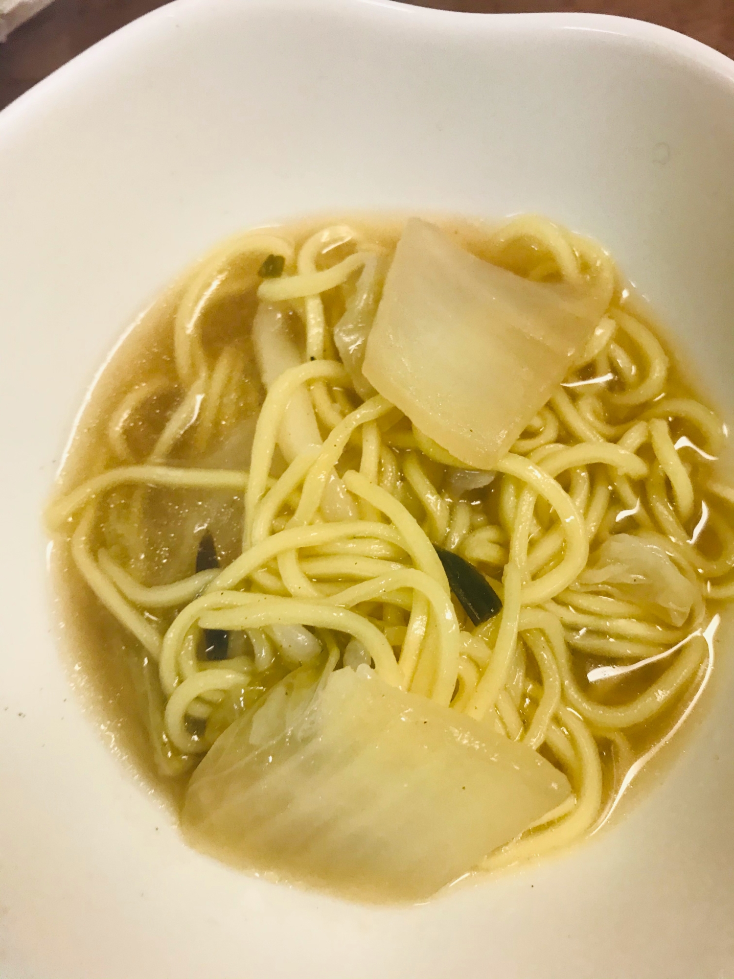 鍋しゃぶの残りでラーメン