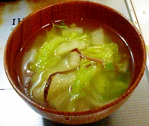コラーゲンいり、白菜のスープ