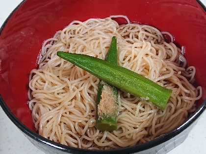 素麺で油そば、家の冷蔵庫にあるものだけで出来る