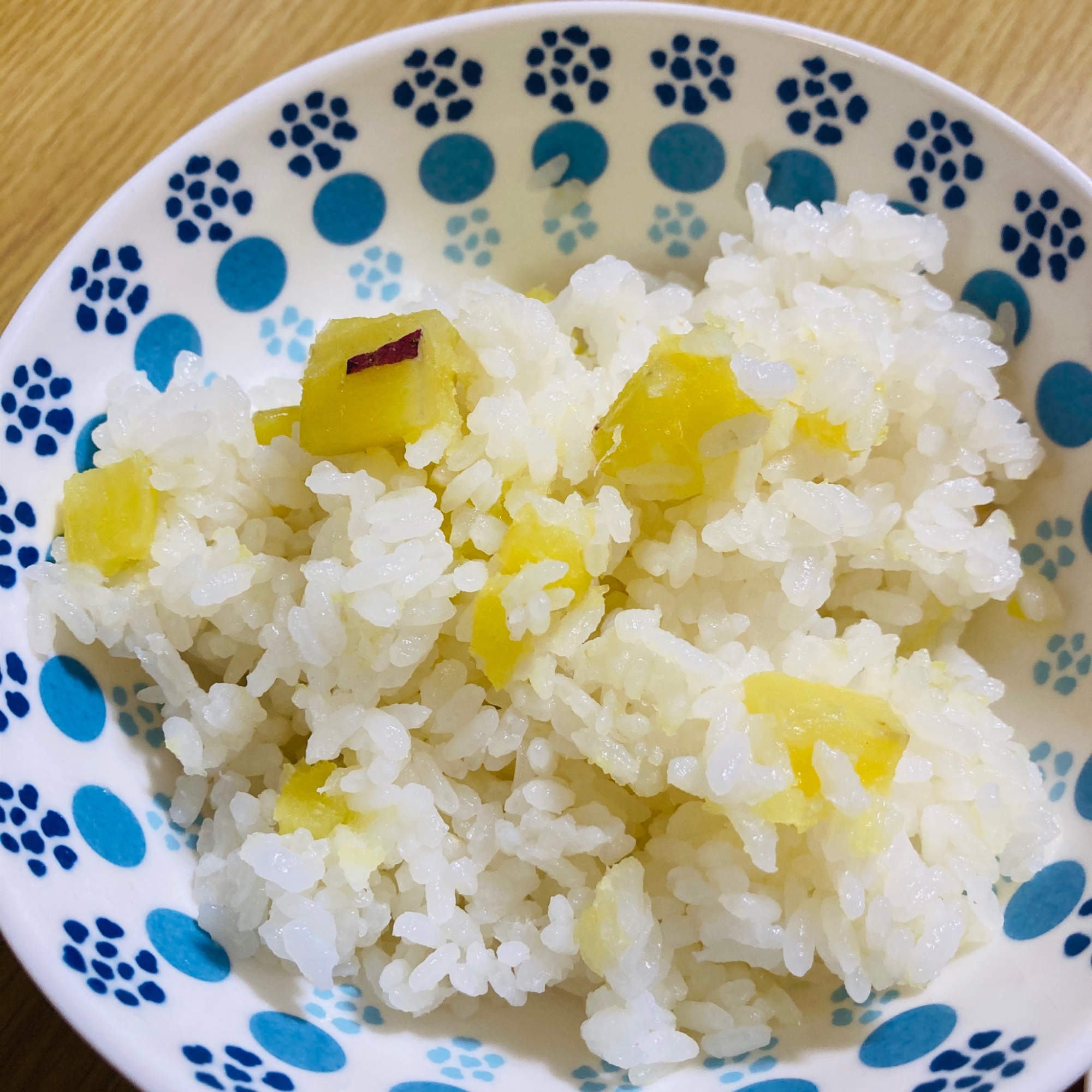 白だしだけで美味しいさつまいもご飯