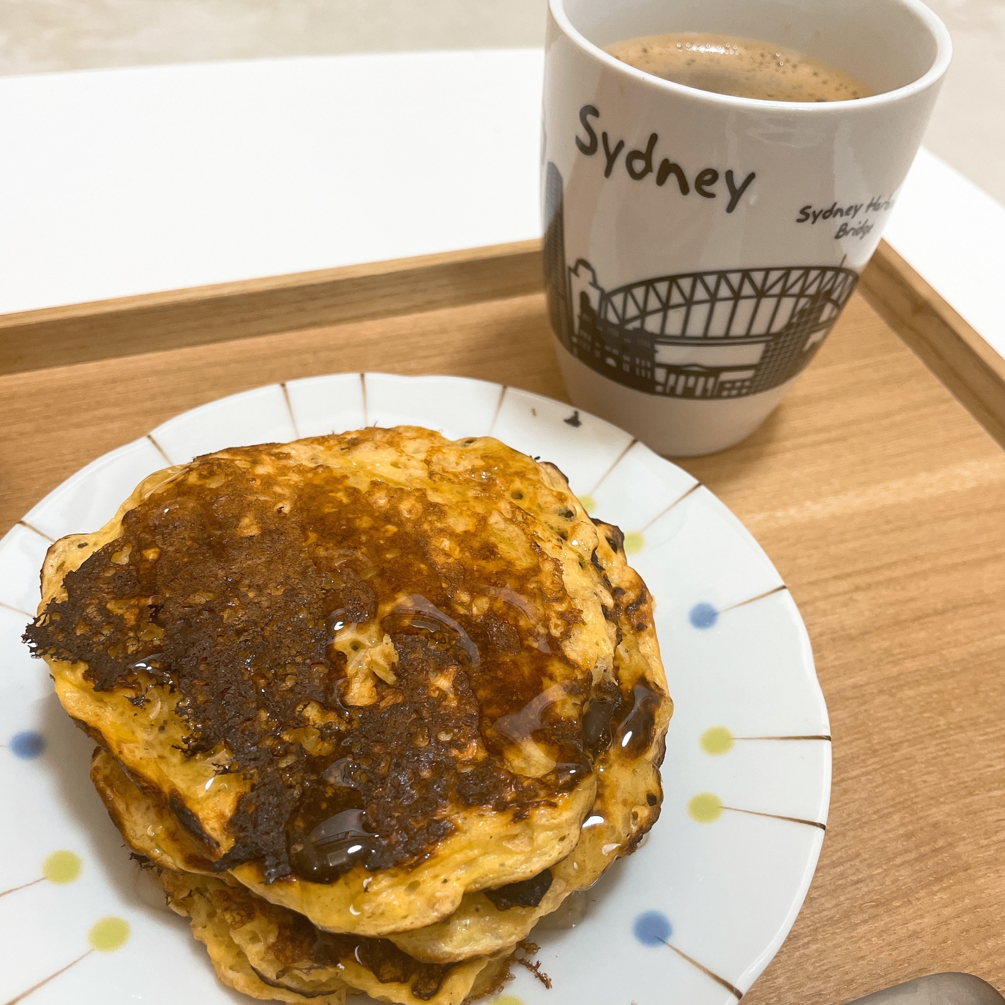 オートミールとヨーグルトでヘルシーパンケーキ