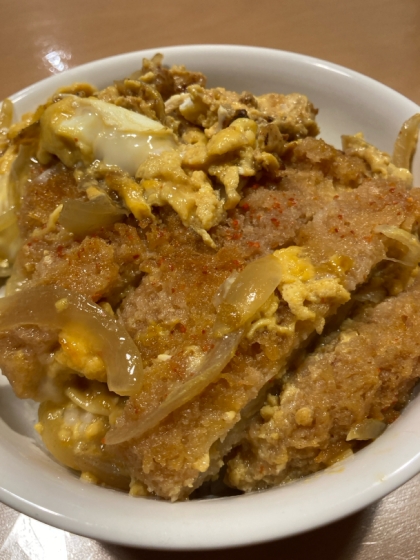 冷凍カツで簡単にカツ丼