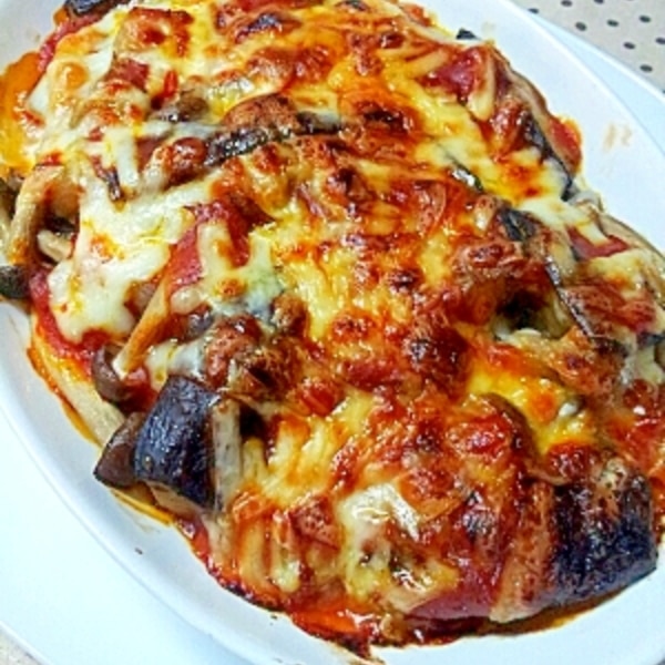 トースターで 茄子とキノコのミートソースグラタン レシピ 作り方 By ラズベリっち 楽天レシピ