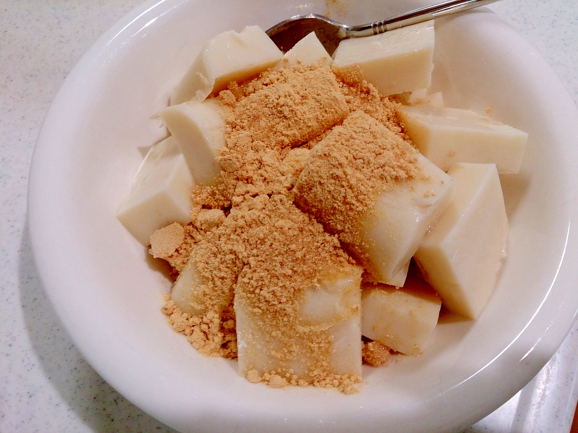 糖質制限 豆乳寒天きなこがけ