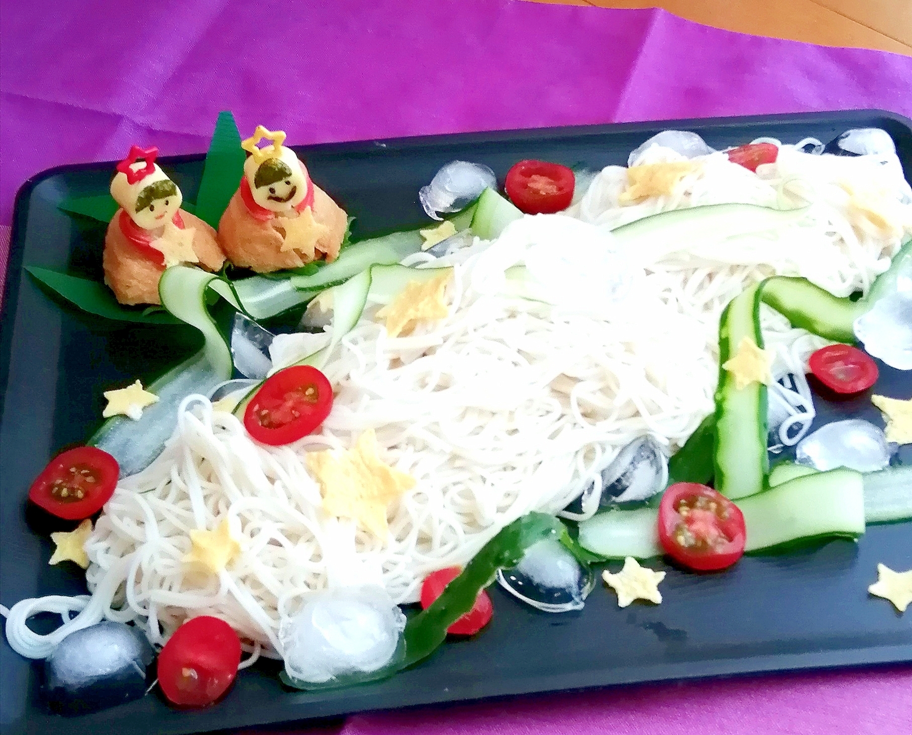 彡⭐七夕そうめん⭐彡織姫&彦星&天の川⭐彡